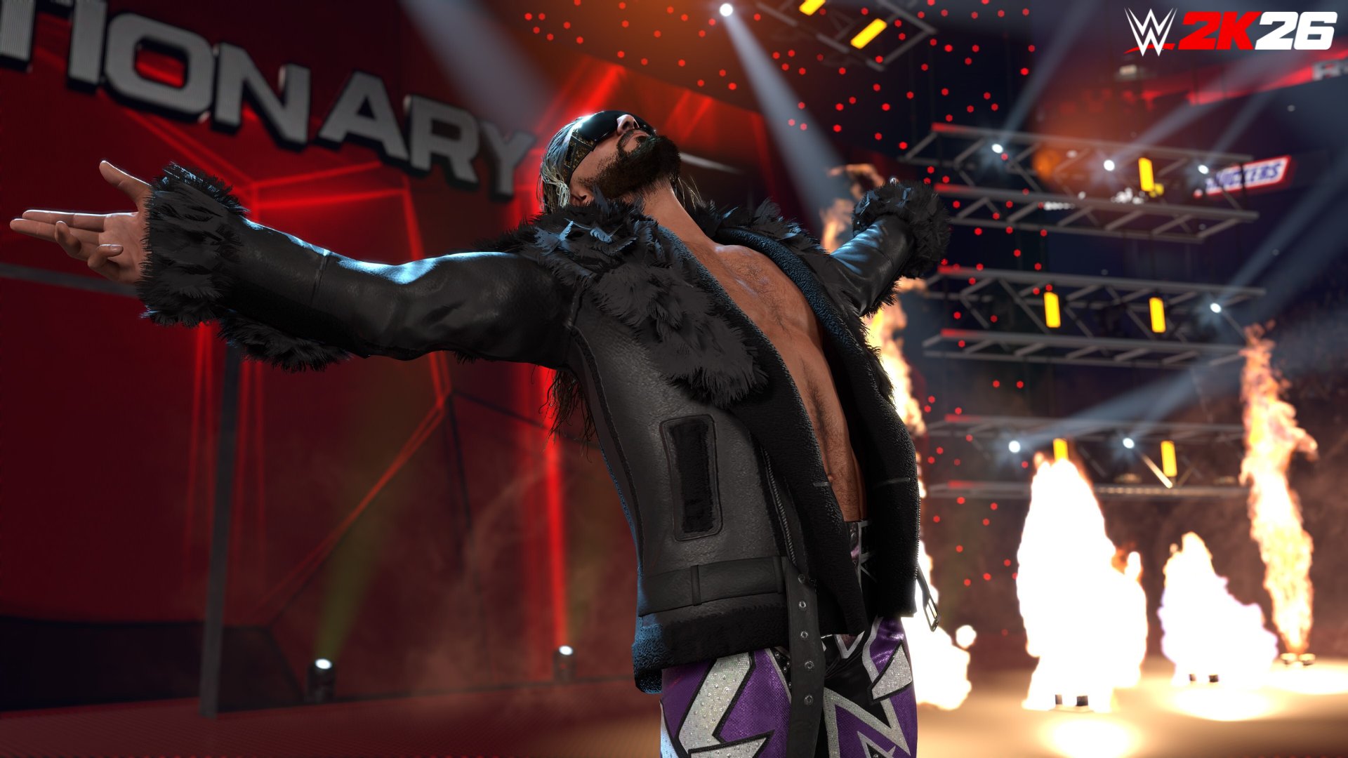 Promotional screenshot of Seth Rollins in WWE 2K26.