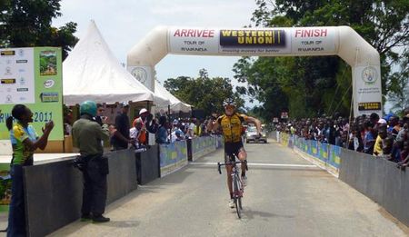 James Tennent (Team MTN Qhubeka) celebrates his stage win.