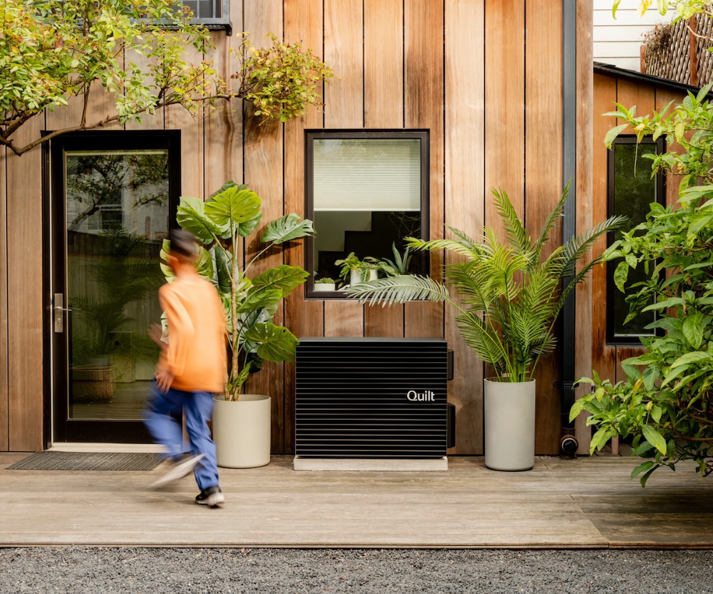 A Quilt outdoor heat pump