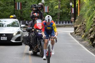 'It's annoying to be out-numbered like that' - Quinn Simmons lets his 'legs talk' with solo march on final lap for third USPro Road National title