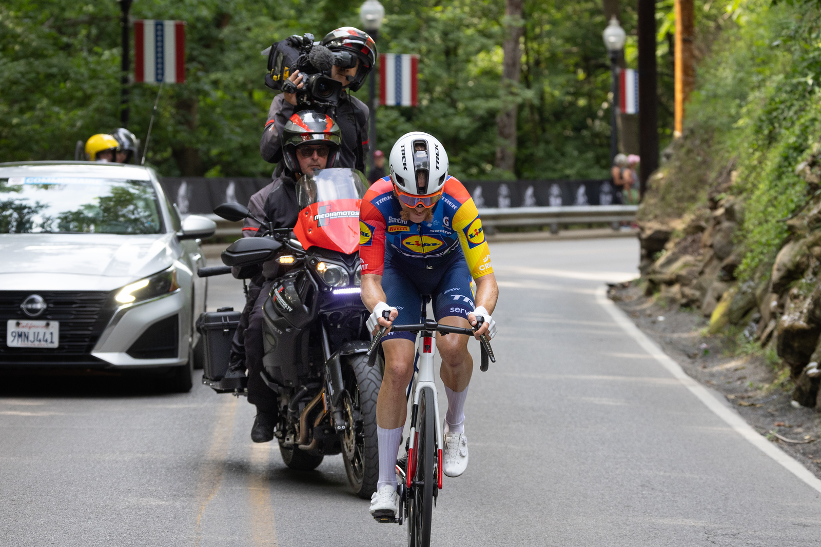 'It's annoying to be out-numbered like that' - Quinn Simmons lets his 'legs talk' with solo march on final lap for third USPro Road National title