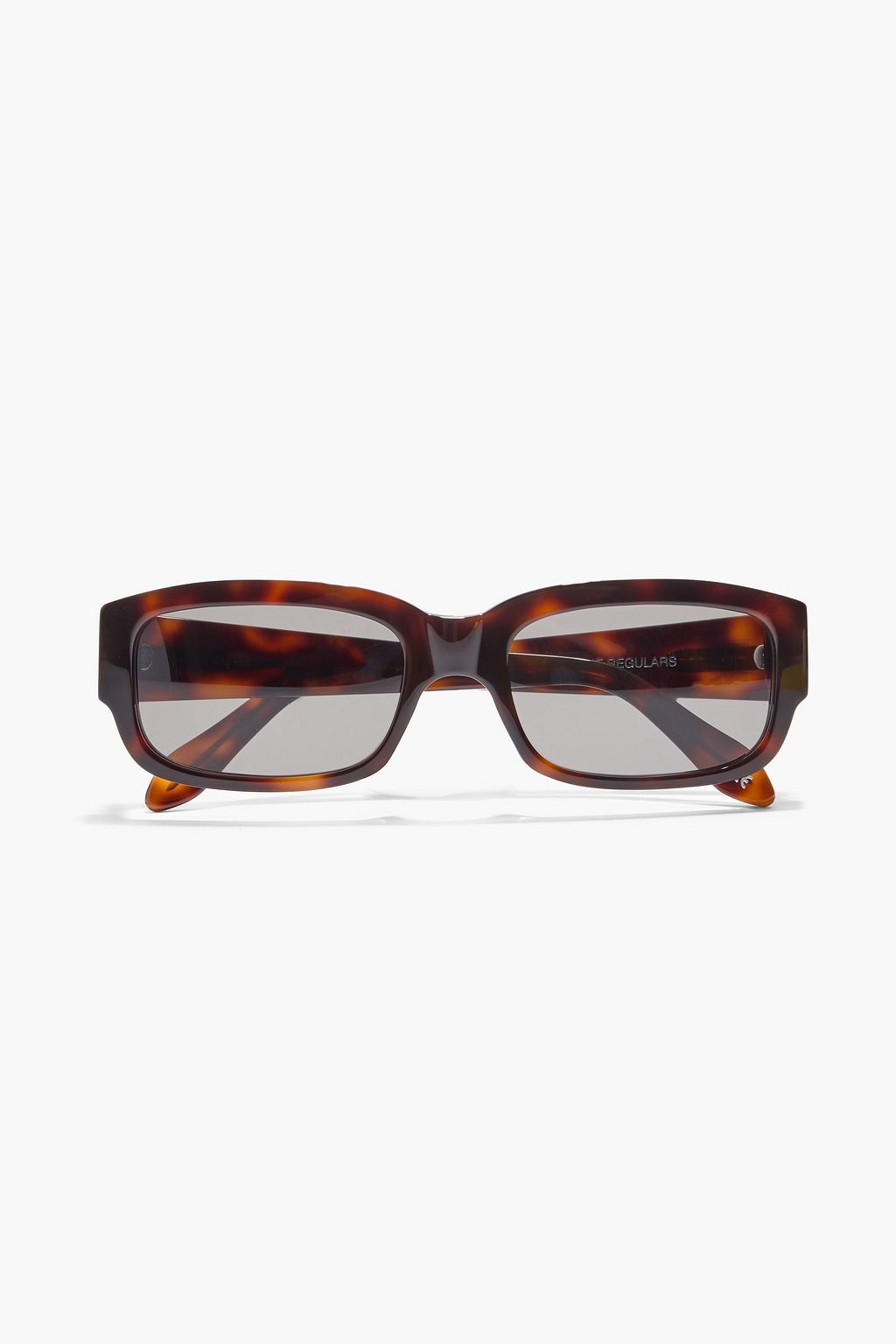 Rectangle-Frame Tortoiseshell Acetate Sunglasses