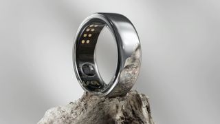 Oura Ring on a display mount