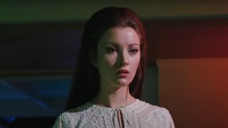 Jane Seymour stands in shock in Live and Let Die.