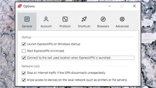 The ExpressVPN Windows app can automatically connect to your last-used location when it launches