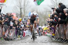 Mathieu van der Poel at the Tour of Flanders