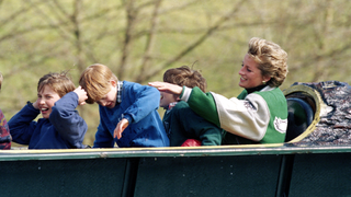 Diana, The Princess Of Wales, Prince William & Prince Harry At Alton Towers Theme Park in 1994