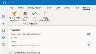 Norton 360 Deluxe Antispam Outlook.