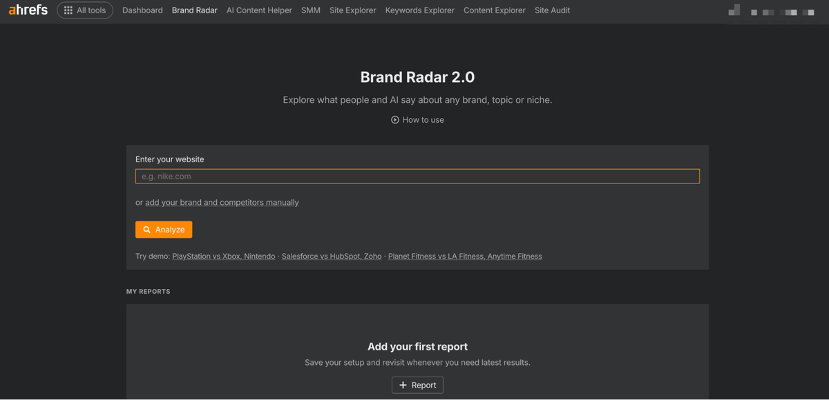 ahrefs brand radar 2.0