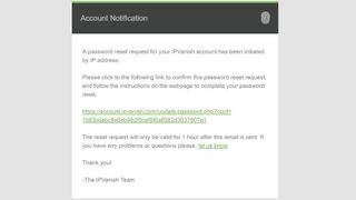 ipvanish password and username