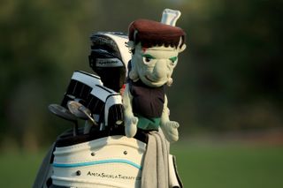 The golf bag of Aaron Rai