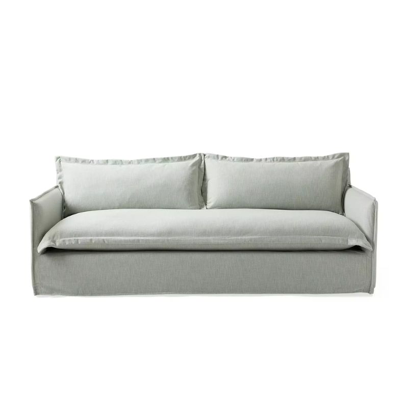 pale green sofa