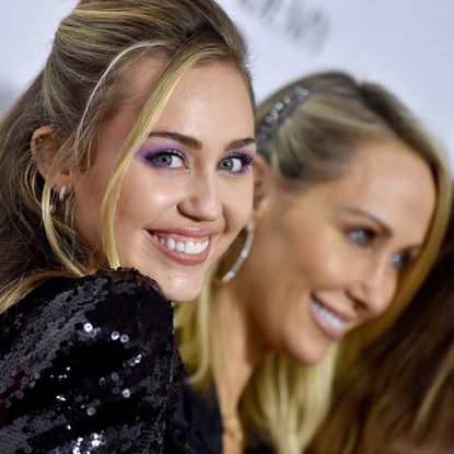 Miley Cyrus and Tish Cyrus attend MusiCares Person of the Year honoring Dolly Parton at Los Angeles Convention Center on February 08, 2019 in Los Angeles, California.