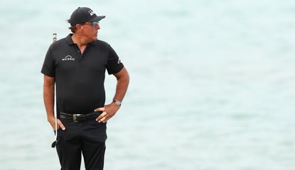 Mickelson stares