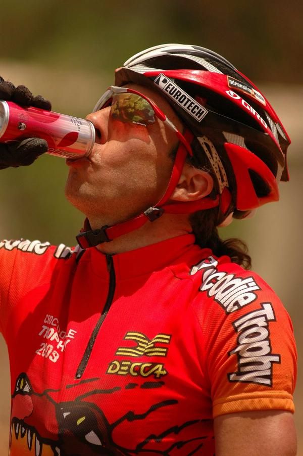 Bart Brentjens enjoys an energy drink