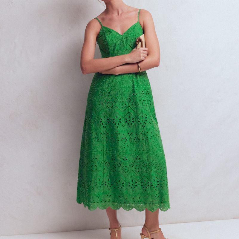 Boden, Empire Linen Broderie Dress