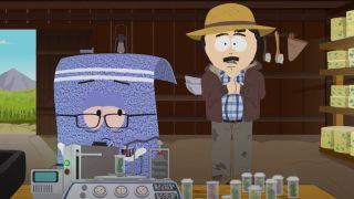 Randy and Towlie in South Park.