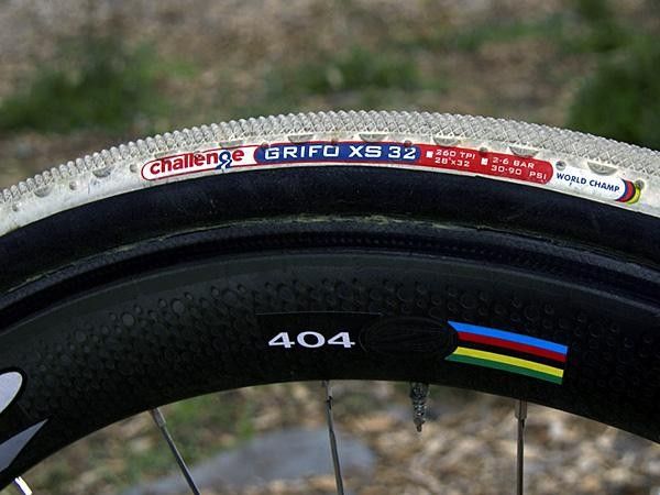 Parbo was using Challenge's fast rolling Grifo XS tubulars when we caught up with him during his brief stay in Boulder, Colorado.