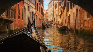 View from a Gondola in Venice