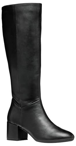 Geox Women's D Eleana a Fashion Boot, Black, 7 Uk