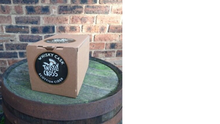 A box of Thistly Cross Whisky Cask ciders