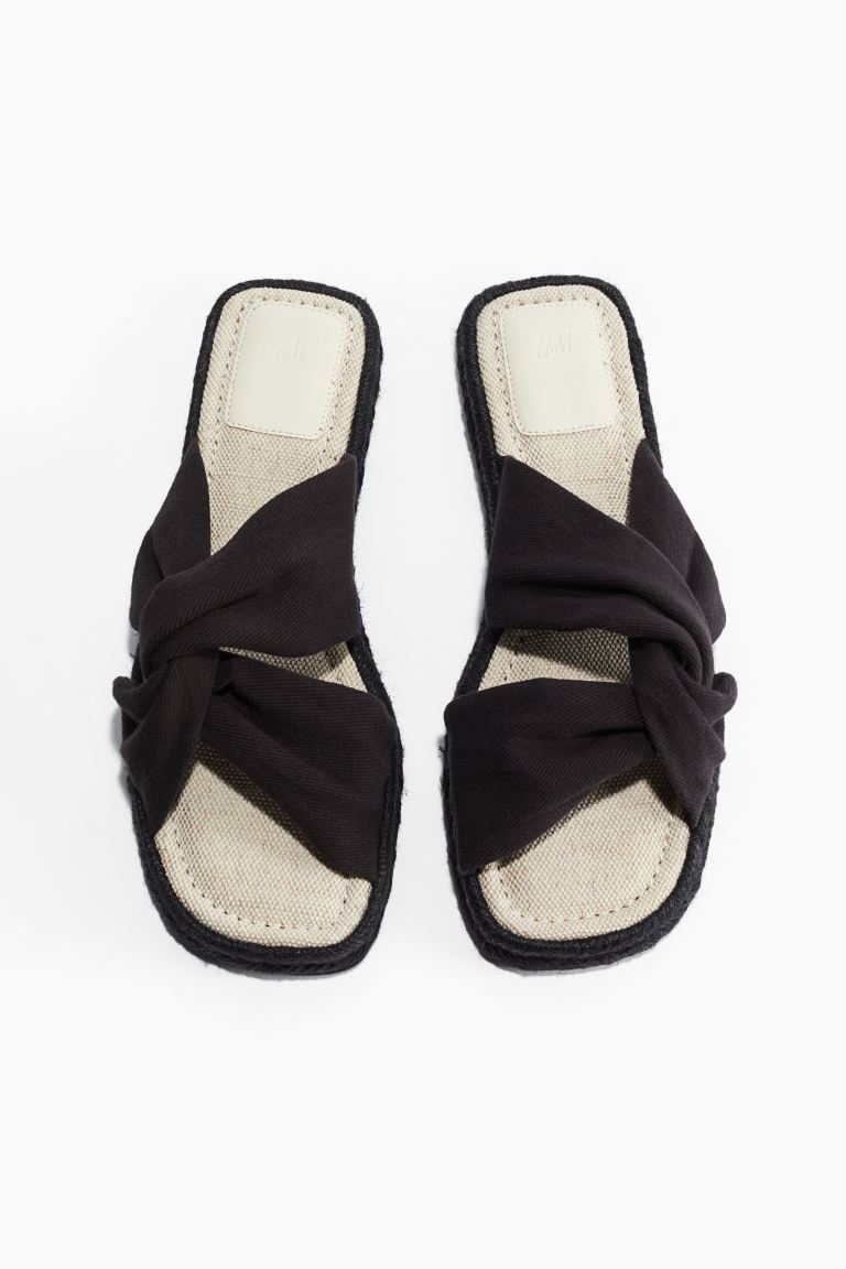 Twist-Detail Espadrille Sandals