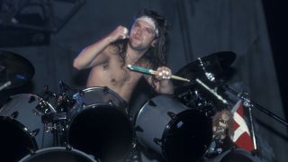 Lars Ulrich on stage, early 1990s