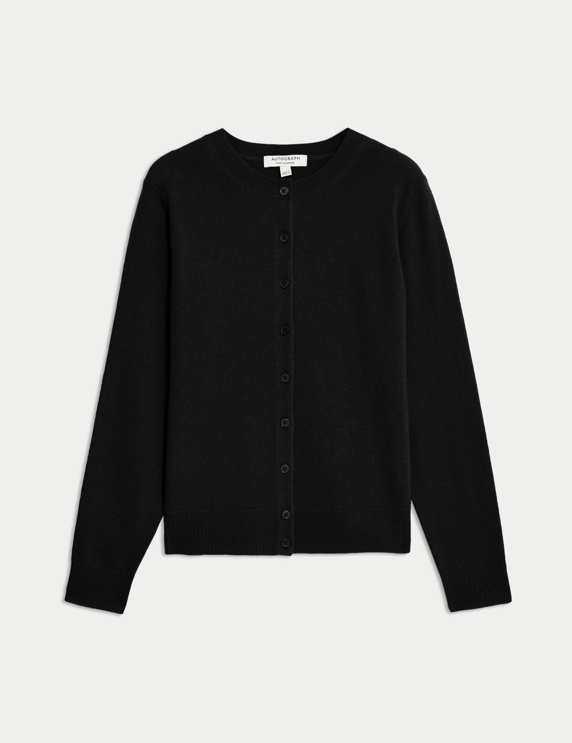 Pure Cashmere Crew Neck Relaxed Cardigan