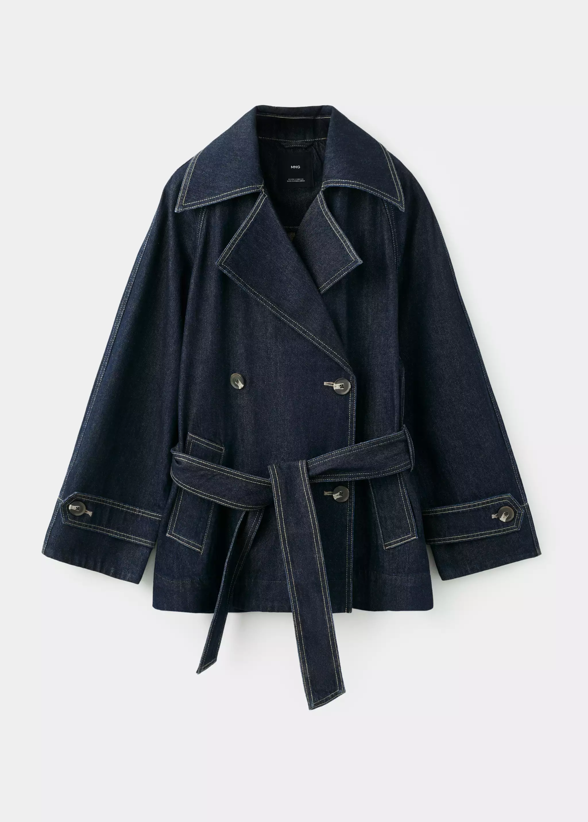 Denim Trench With Belt - Women | Mango United Kingdom