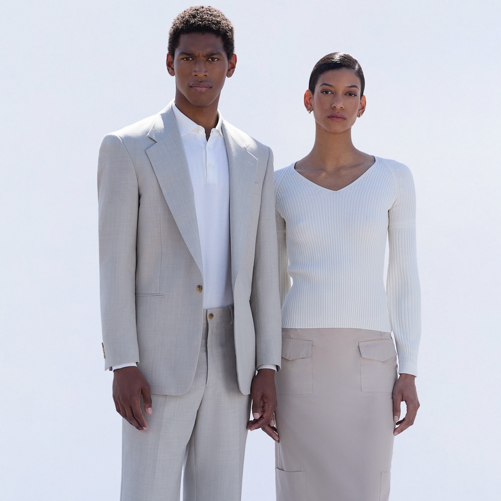 Man and woman in white outfit