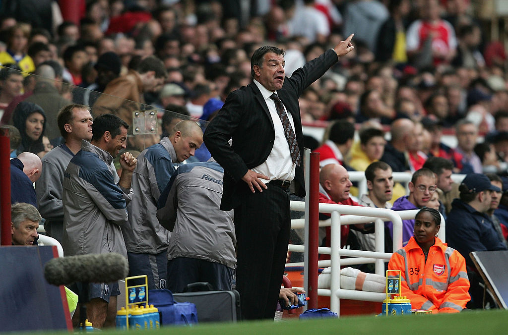 Sam Allardyce on the touchline for Bolton