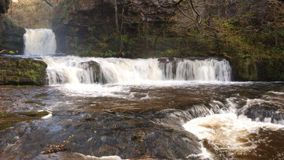 Lower Ddwli Falls, Waterfall Woods, Brecon Beacons, Wales