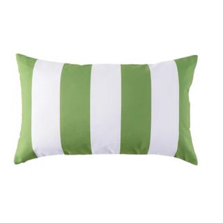 A striped green pillow