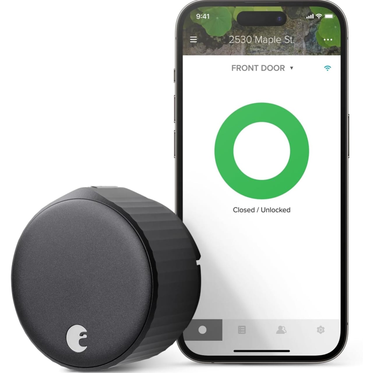 August Home, Matte Black Wi-Fi Connected Smart Keyless Entry Door Lock 4th Generation