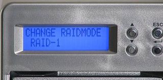 RAID 0 (capacity) and RAID 1 (data redundancy) are supported