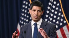 Chair of the Federal Reserve Kevin Warsh speaks during a news conference at the William McChesney Martin Jr. Federal Reserve Board Building in Washington, DC, on July 29, 2026