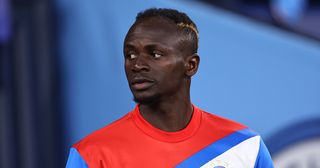 Manchester United linked Sadio Mane of Bayern Munich during the UEFA Champions League quarterfinal first leg match between Manchester City and FC Bayern Munchen at Etihad Stadium on April 11, 2023 in Manchester, United Kingdom.