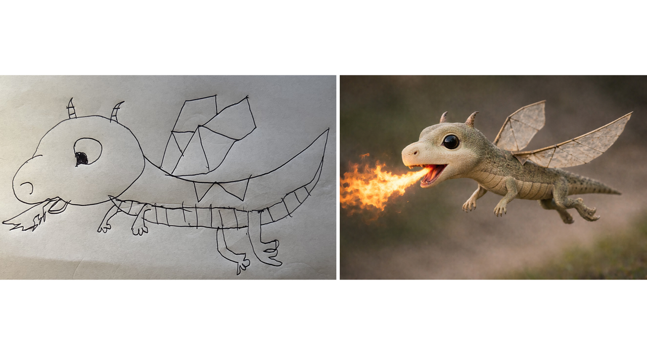I used ChatGPT to envision my kid’s doodles as real animals, and they looked surprisingly lifelike