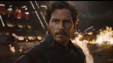 Star-Lord looks at someone off camera in Guardians of the Galaxy Vol. 3