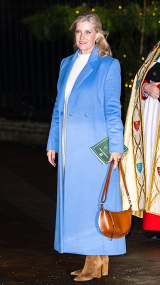Duchess Sophie wore a bright blue coat for the Westminster Abbey concert