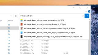 The new search functionality in File Explorer (Image credit: Microsoft)