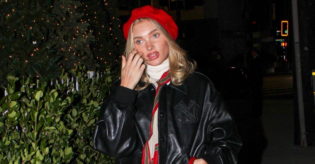 Elsa Hosk Wore the Winter Pant Trend to Swap Black Ones For