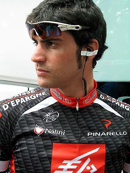 Oscar Pereiro (Caisse d'Epargne) before the start of the race.