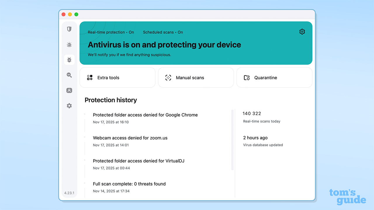 Screengrab of Surfshark's Antivirus page
