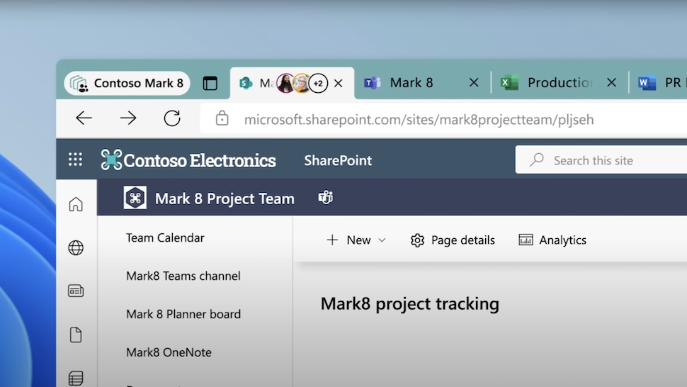 Screenshot of Microsoft Edge Workspaces video