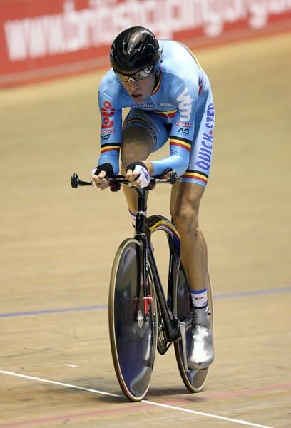 Dominique Cornu (Belgium) on his way to qualifying second in the men's 4000m individual pursuit.r