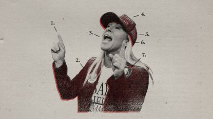 Photo collage of Marjorie Taylor Greene yelling