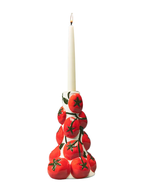 Damson Madder Stoneware Tomato Candle Holder