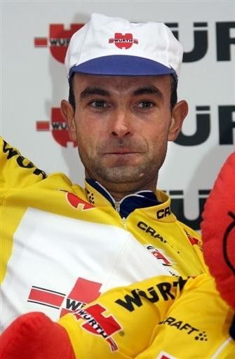 Angel Vicioso (W&uuml;rth) enjoying his moment in the spotlight.