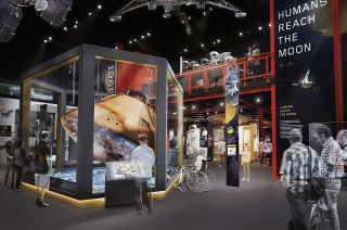 Rendering of the "Destination Moon" gallery opening Oct. 14, 2022 at the National Air and Space Museum in Washington, D.C.